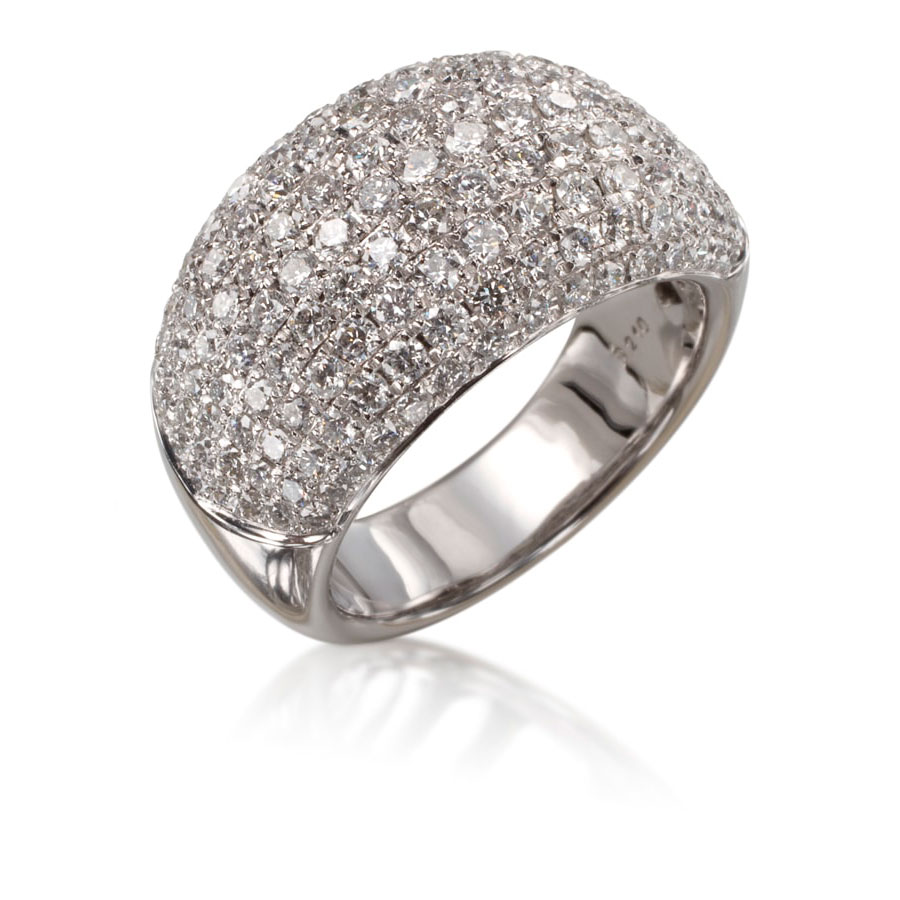 Anillo de oro blanco con brillantes - imagen 1