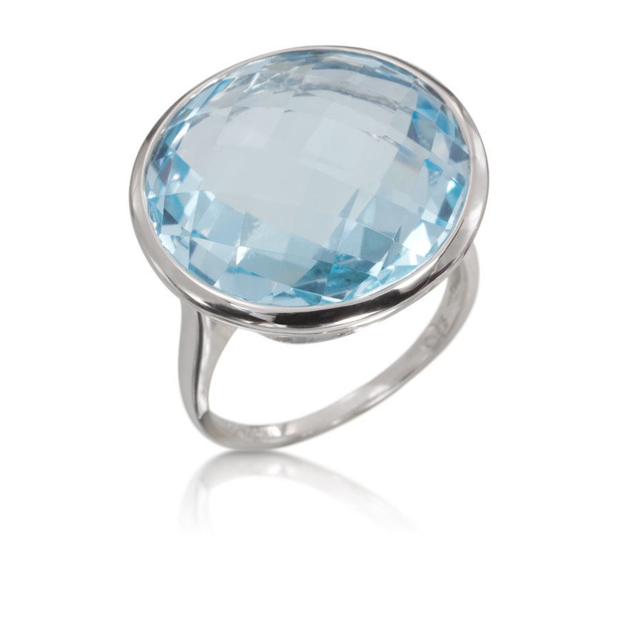 Anillo de oro con topacio azul - imagen 1