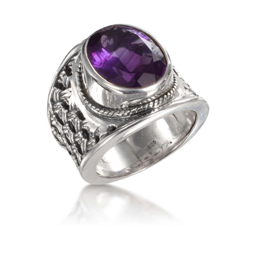 Anillo de plata con amatista - imagen 1