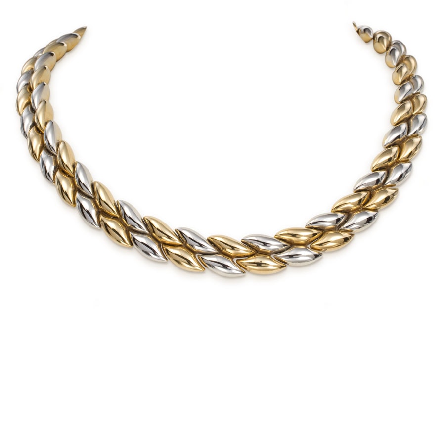 Collar trenzado de oro