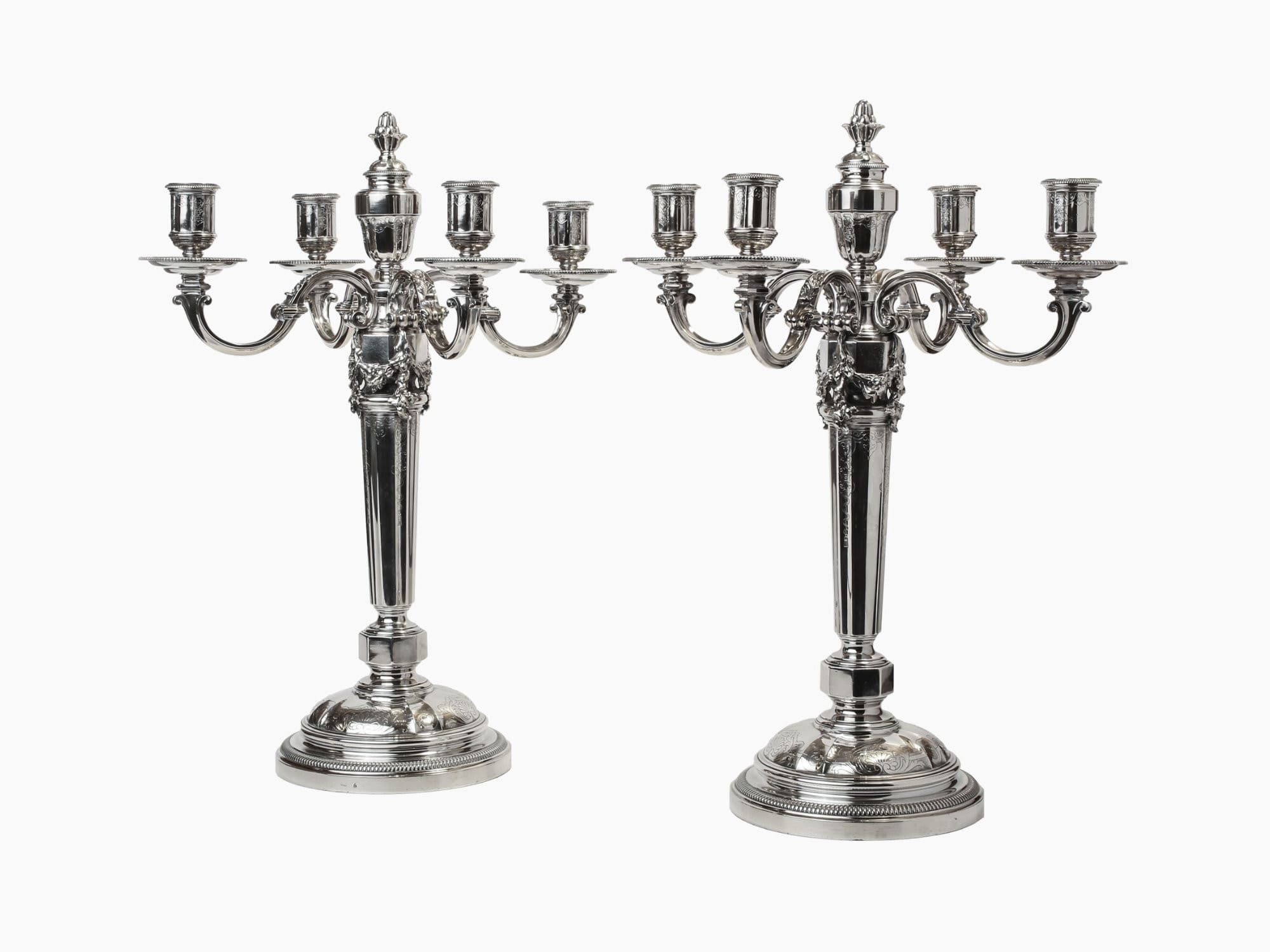 Par de candelabros para 5 luces