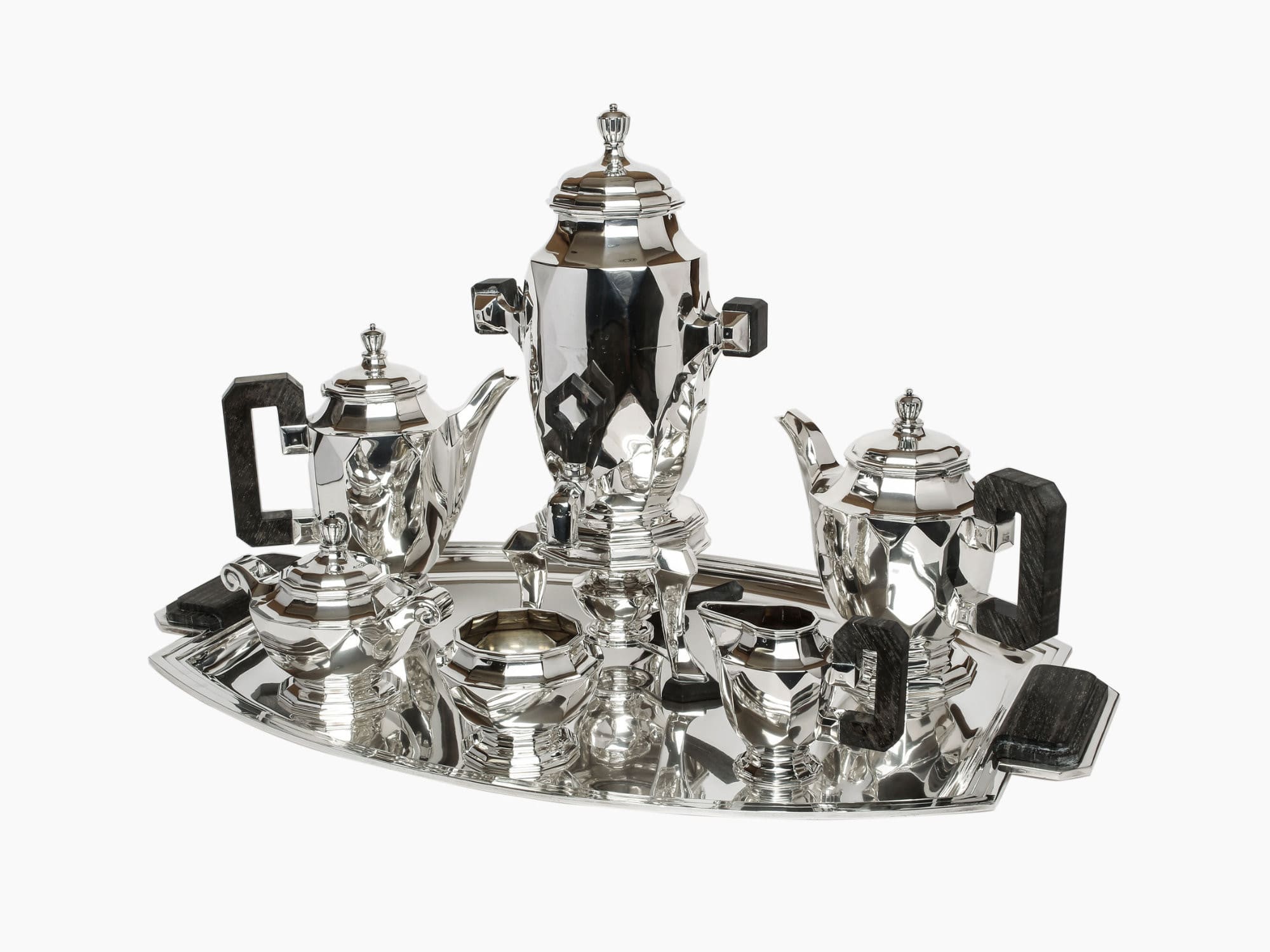 Juego de te de plata francesa sellada