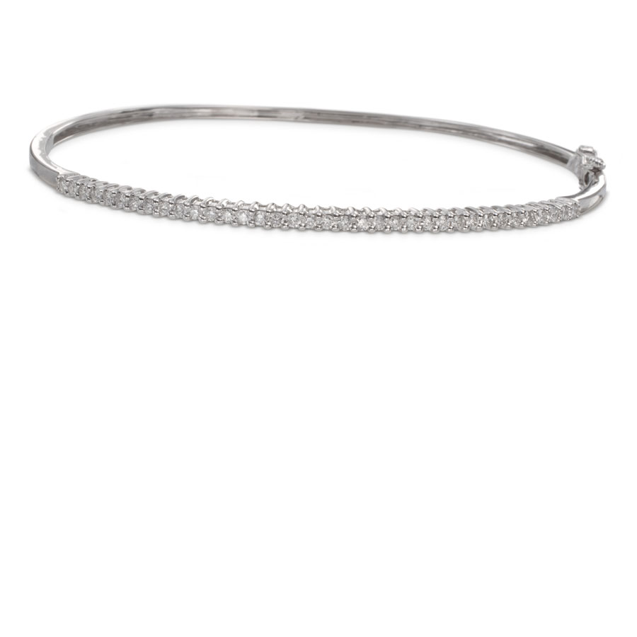 Pulsera de oro blanco con brillantes