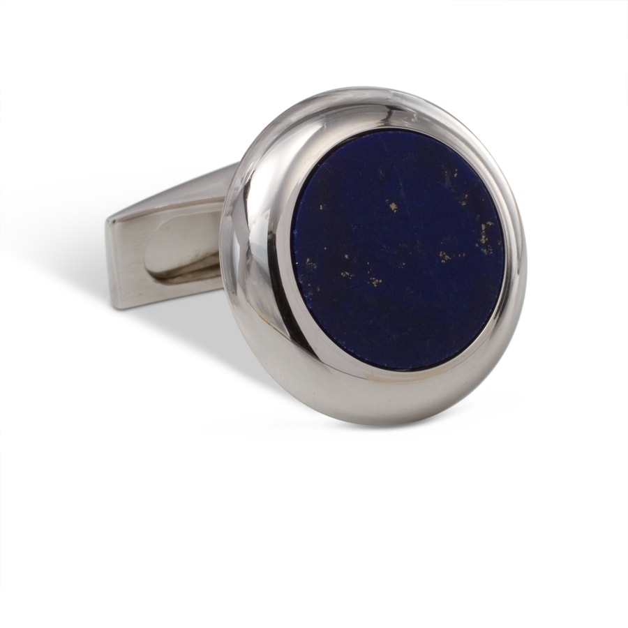 Gemelos de plata y lapislázuli