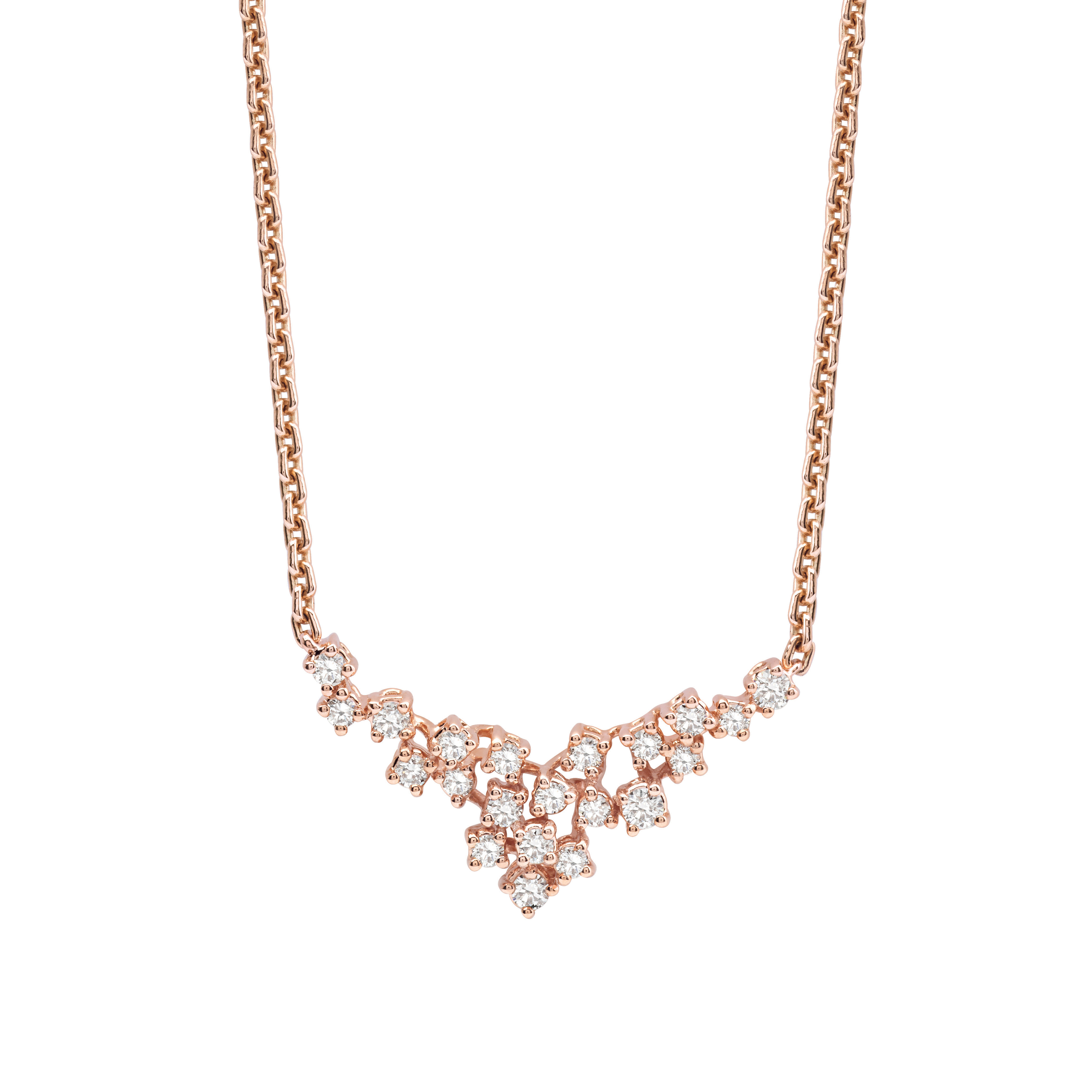 Collar de oro rosa y diamantes - imagen 1