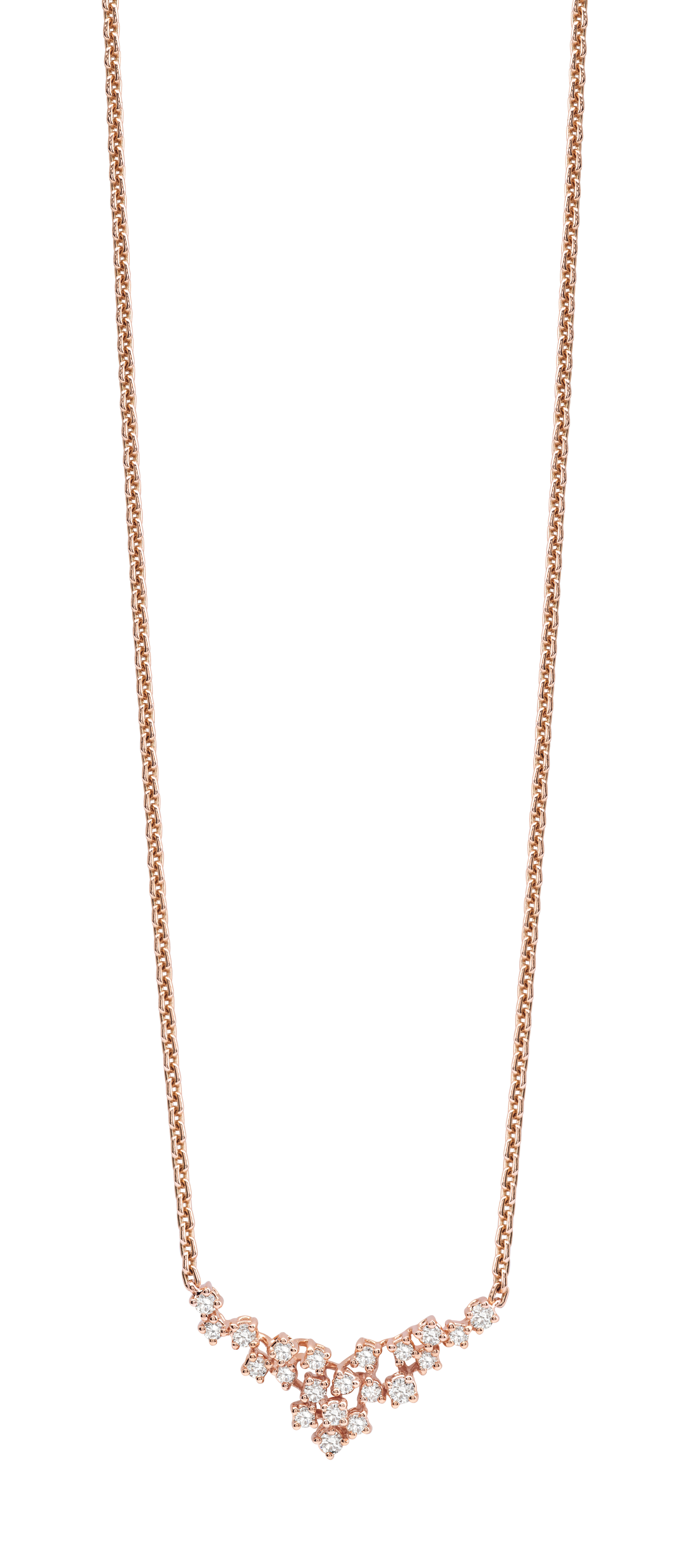 Collar de oro rosa y diamantes - imagen 2