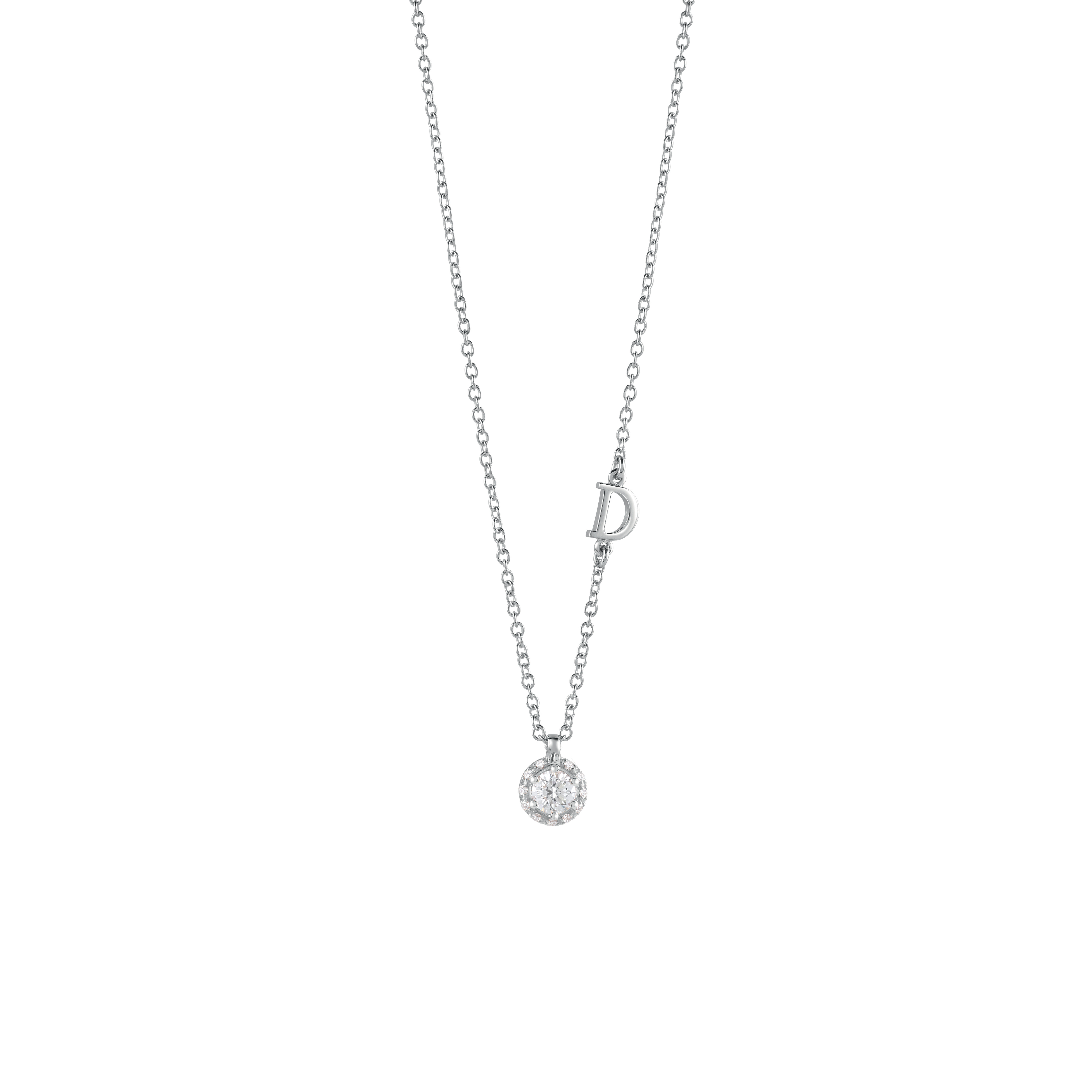 Collar de oro blanco y diamante - imagen 2