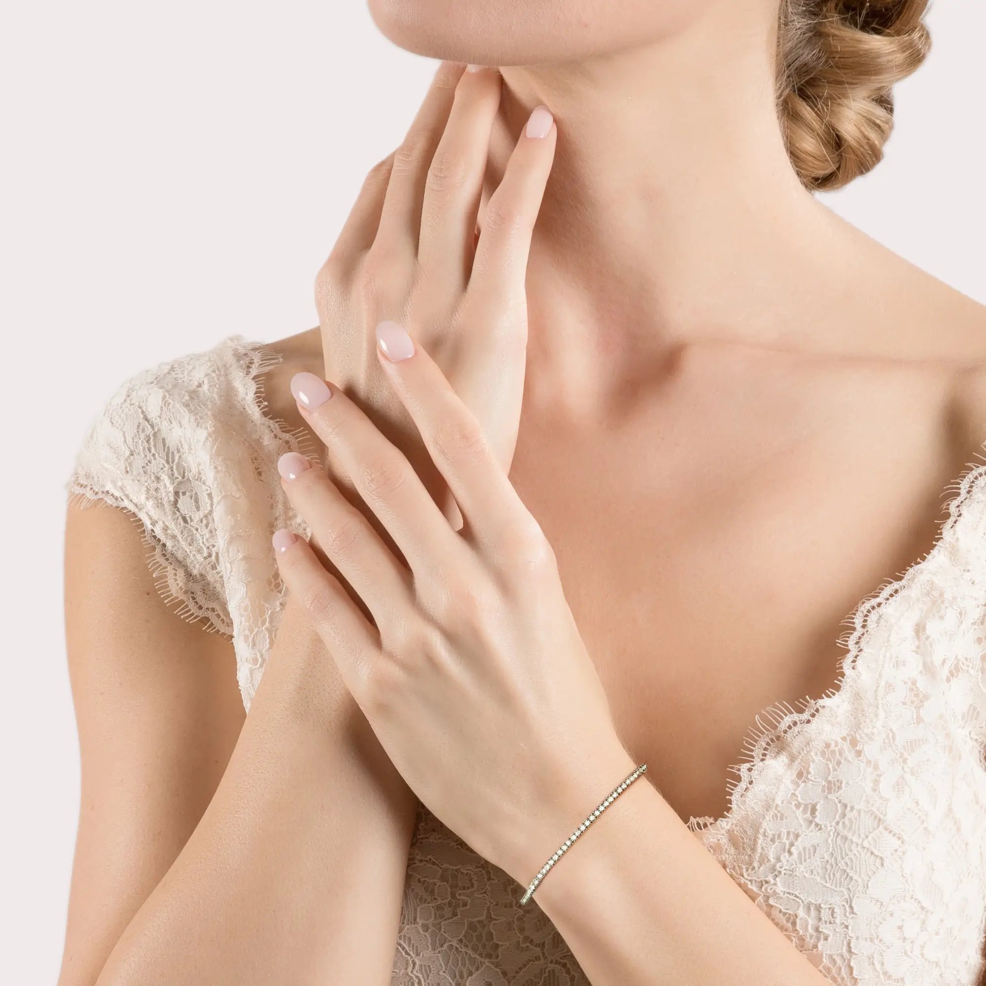 Pulsera Tennis de oro blanco y diamantes - imagen 2