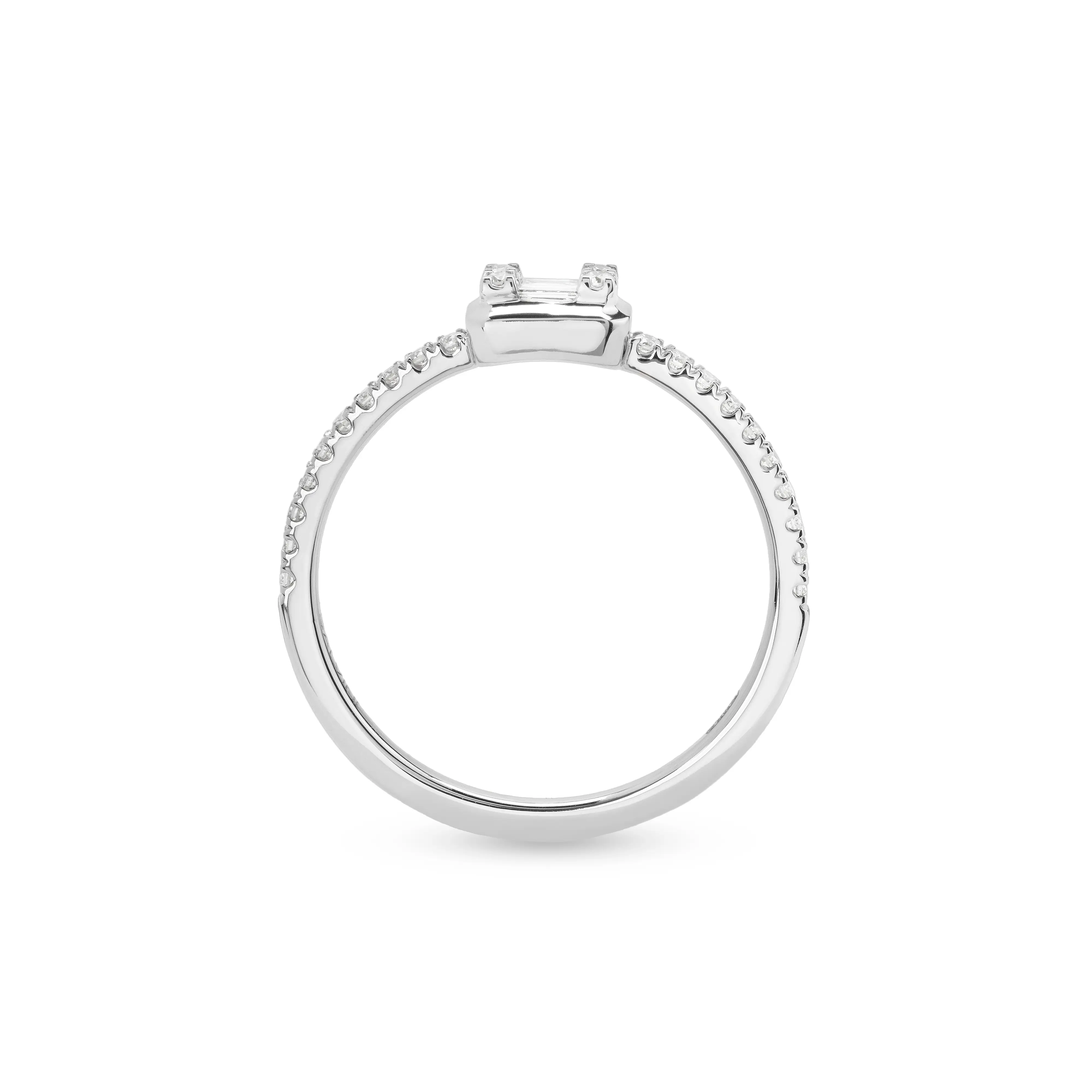 Anillo de oro blanco con brillantes - imagen 3