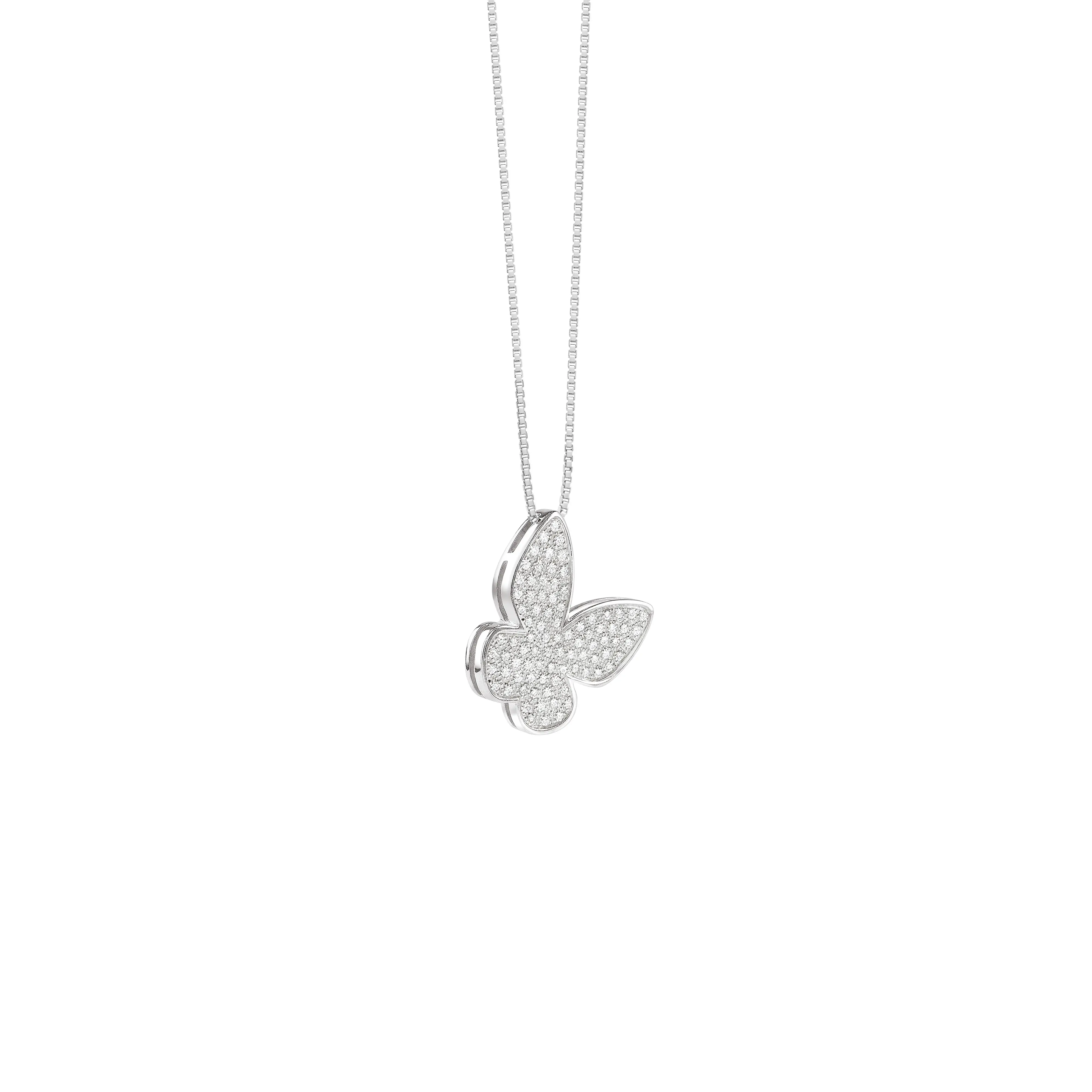 Collar de oro blanco con brillantes